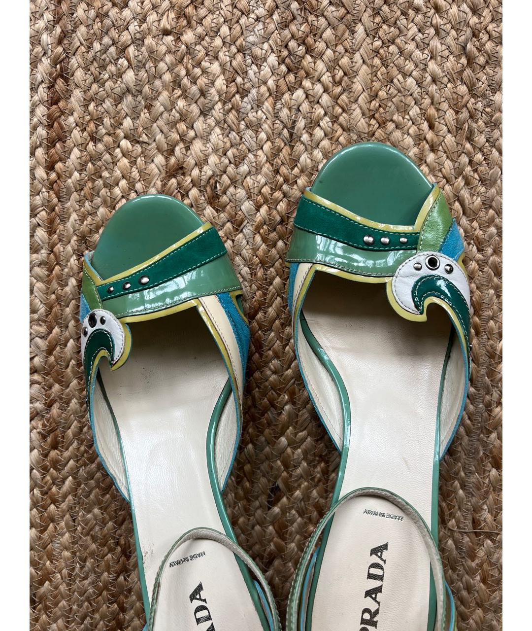 PRADA Мульти кожаные босоножки, фото 7