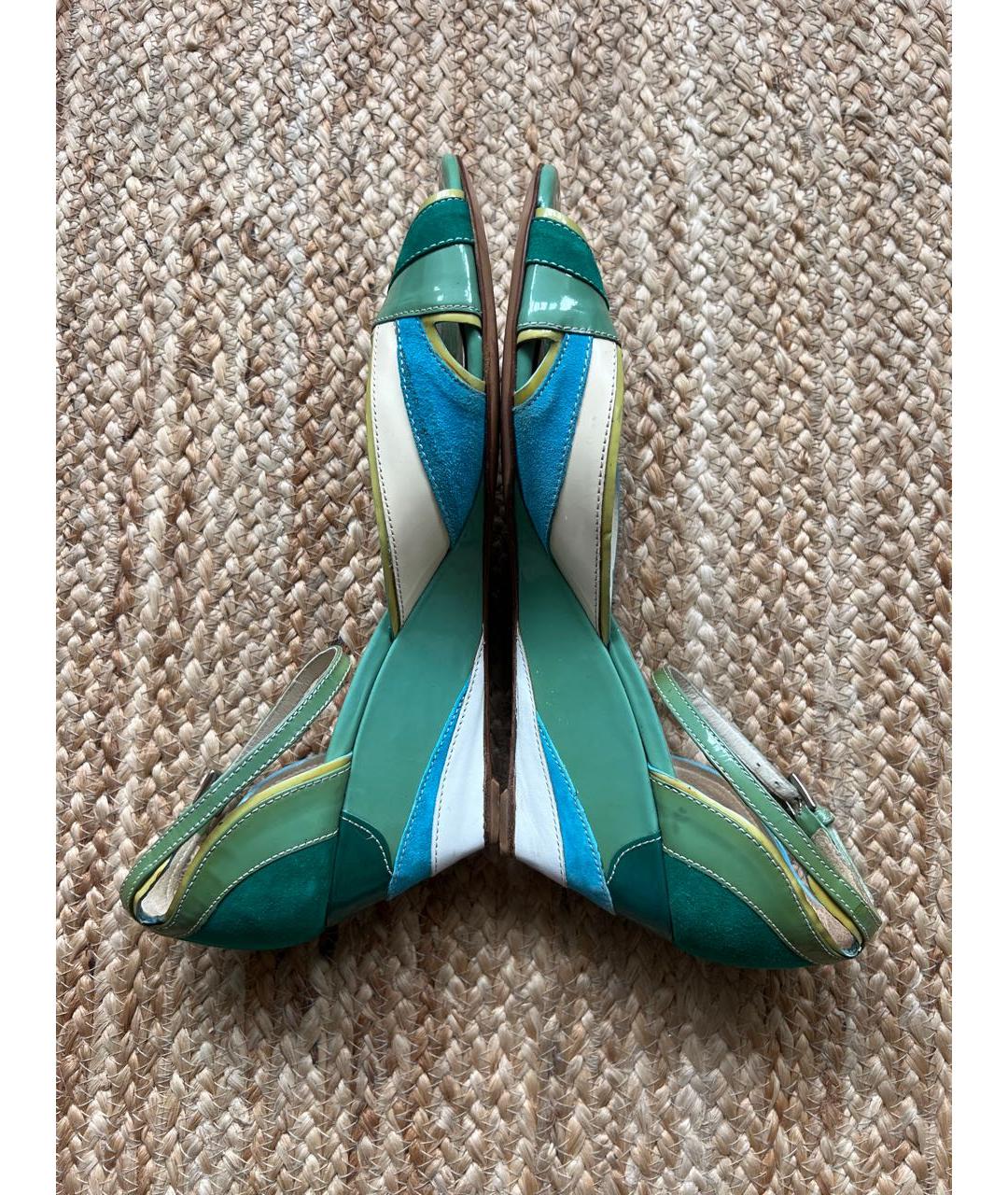 PRADA Мульти кожаные босоножки, фото 5