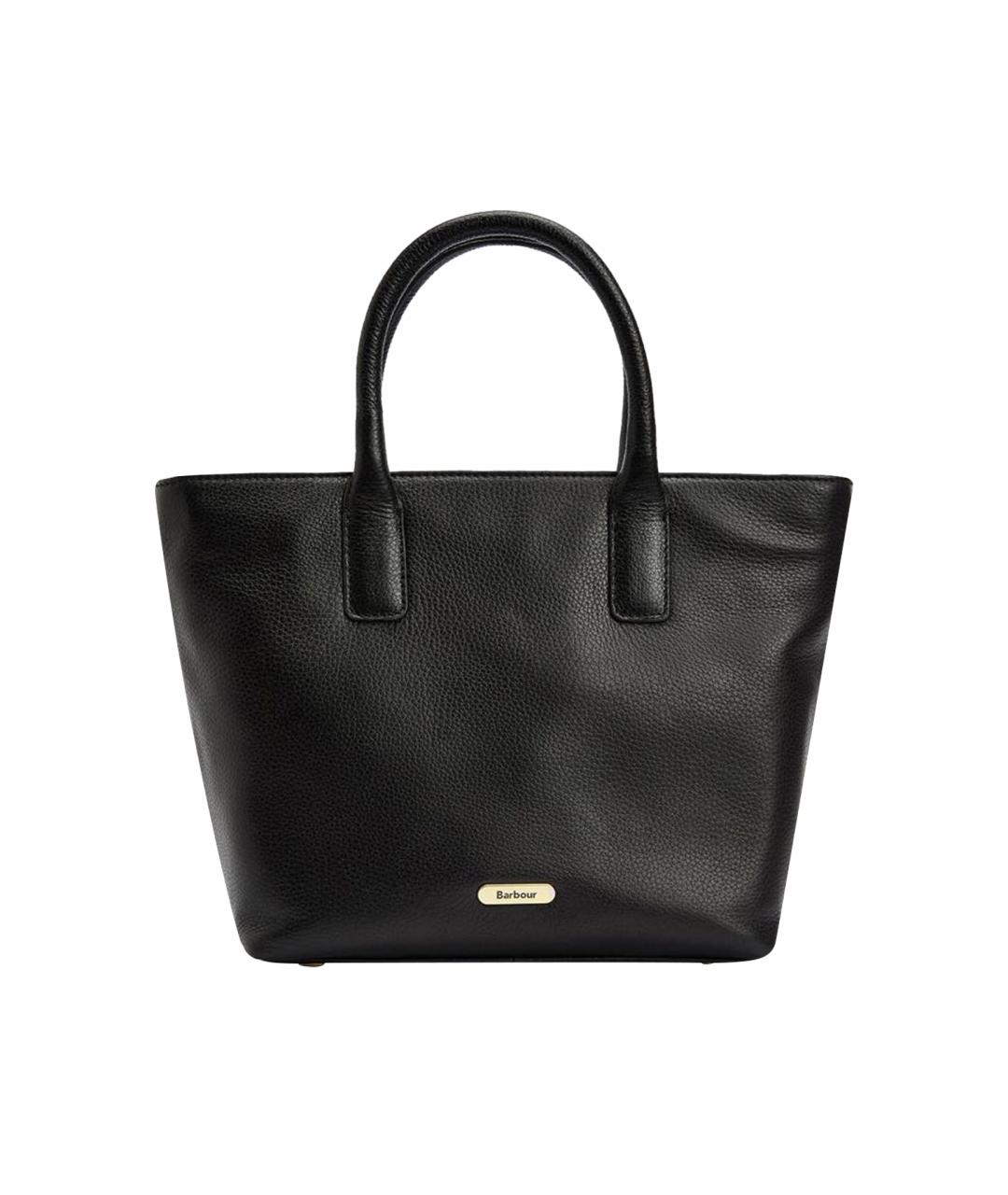 BARBOUR Черная кожаная сумка через плечо, фото 1