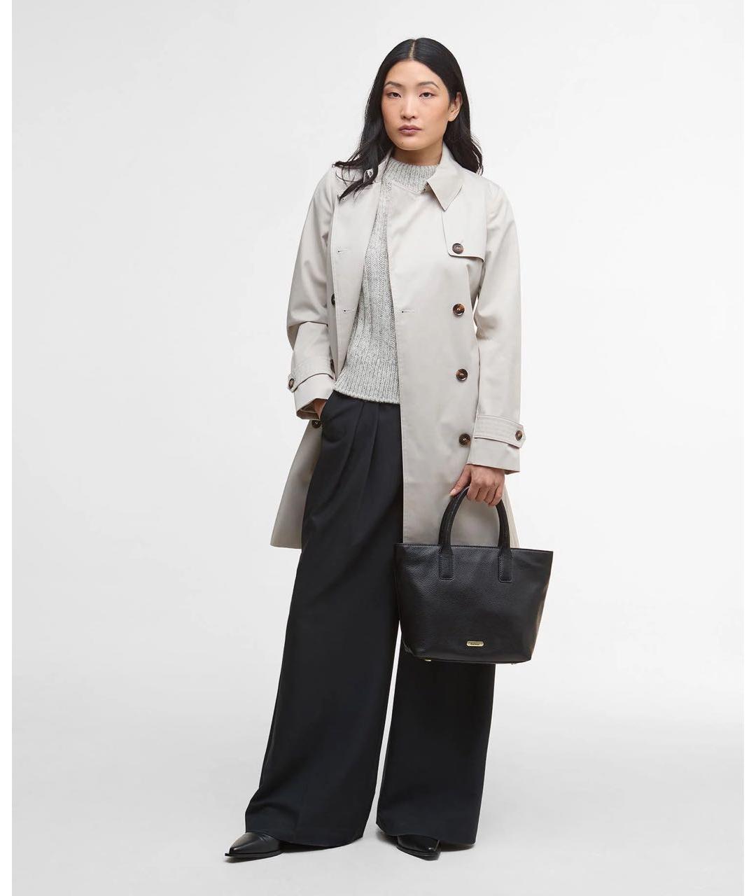 BARBOUR Черная кожаная сумка через плечо, фото 4