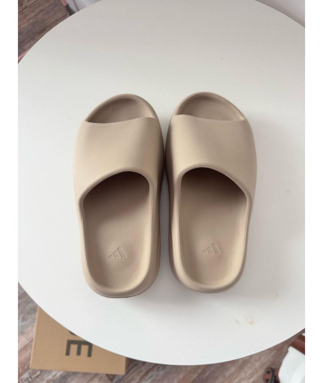 ADIDAS YEEZY Бежевые шлепанцы, фото 3