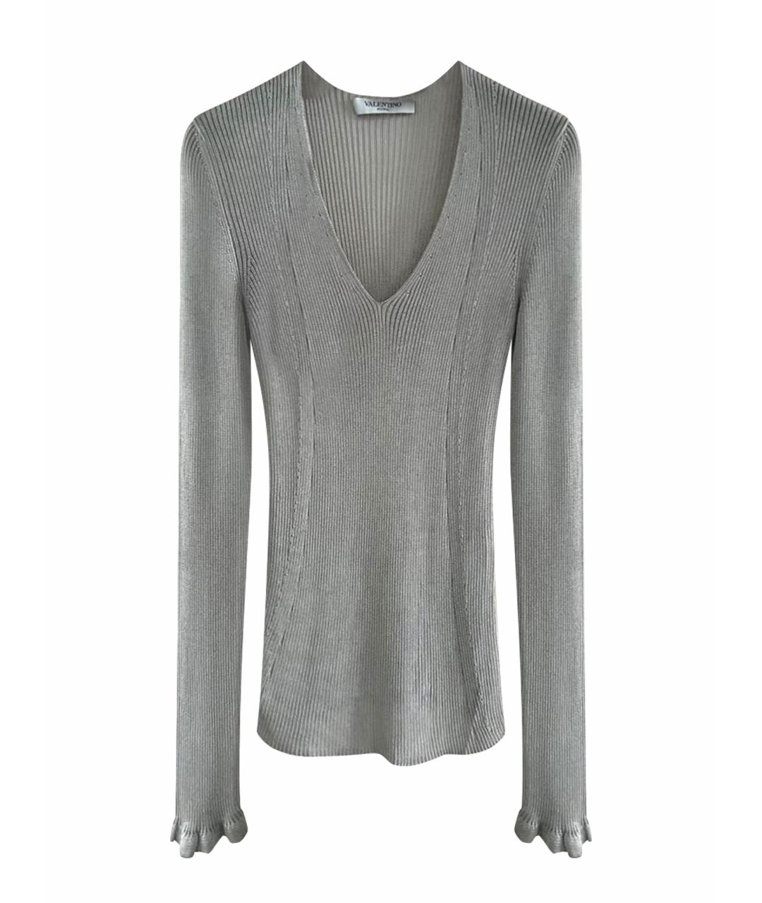 VALENTINO Серое вискозное вечернее платье, фото 1