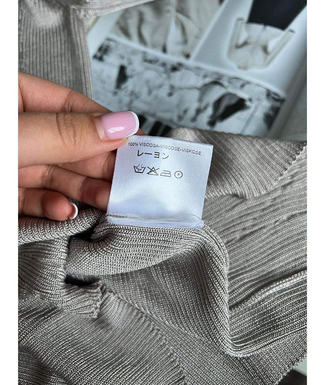 VALENTINO Серое вискозное вечернее платье, фото 5