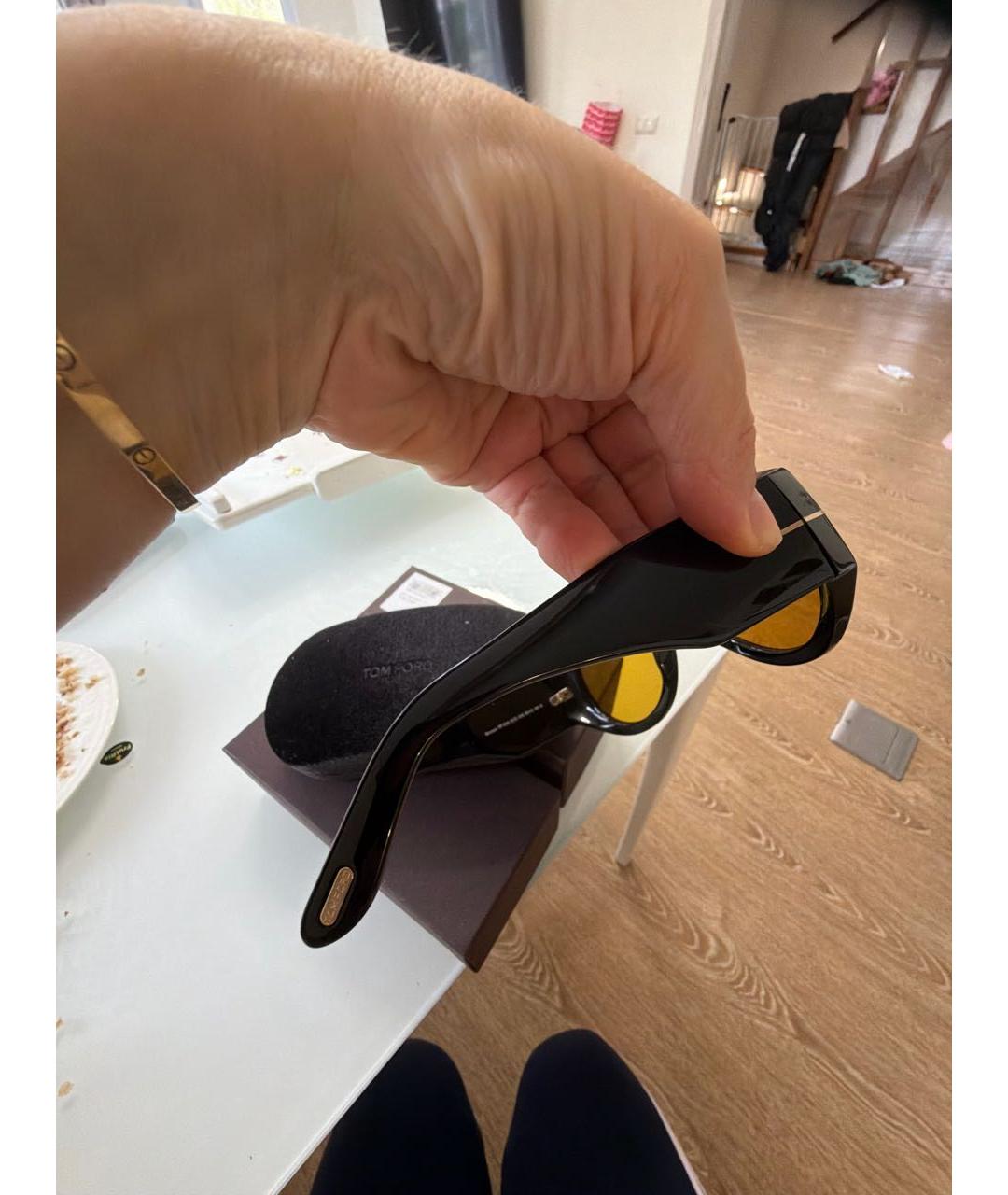 TOM FORD Коричневые пластиковые солнцезащитные очки, фото 4