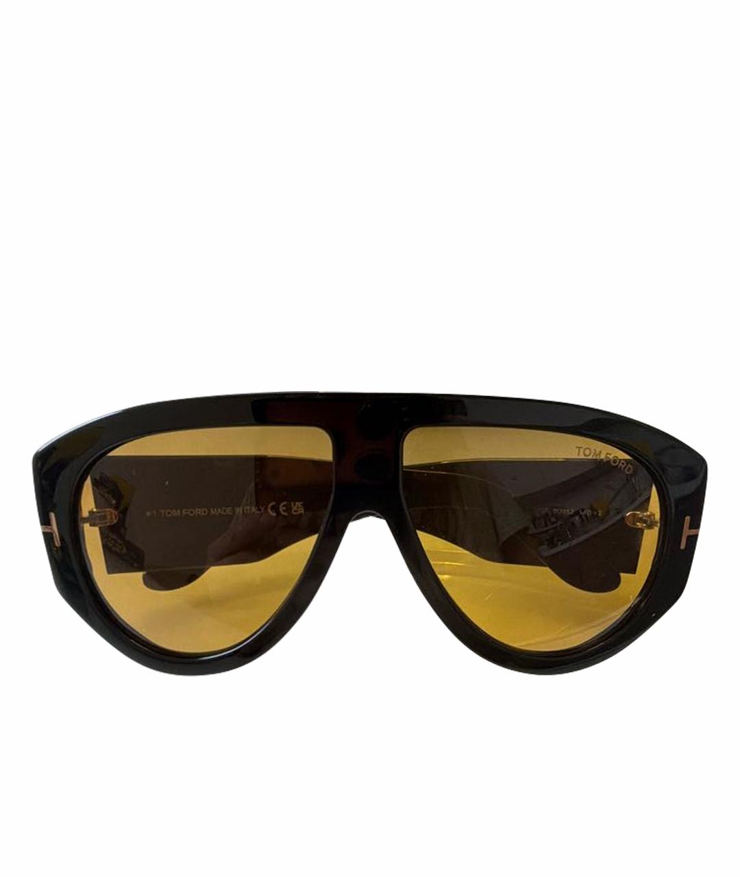 TOM FORD Коричневые пластиковые солнцезащитные очки, фото 1
