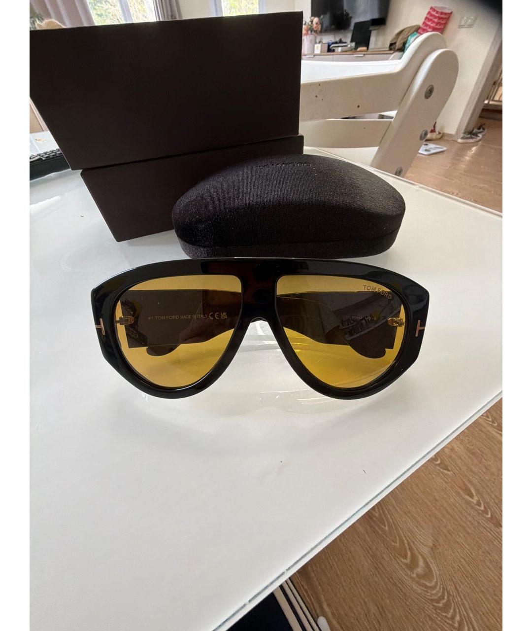 TOM FORD Коричневые пластиковые солнцезащитные очки, фото 5