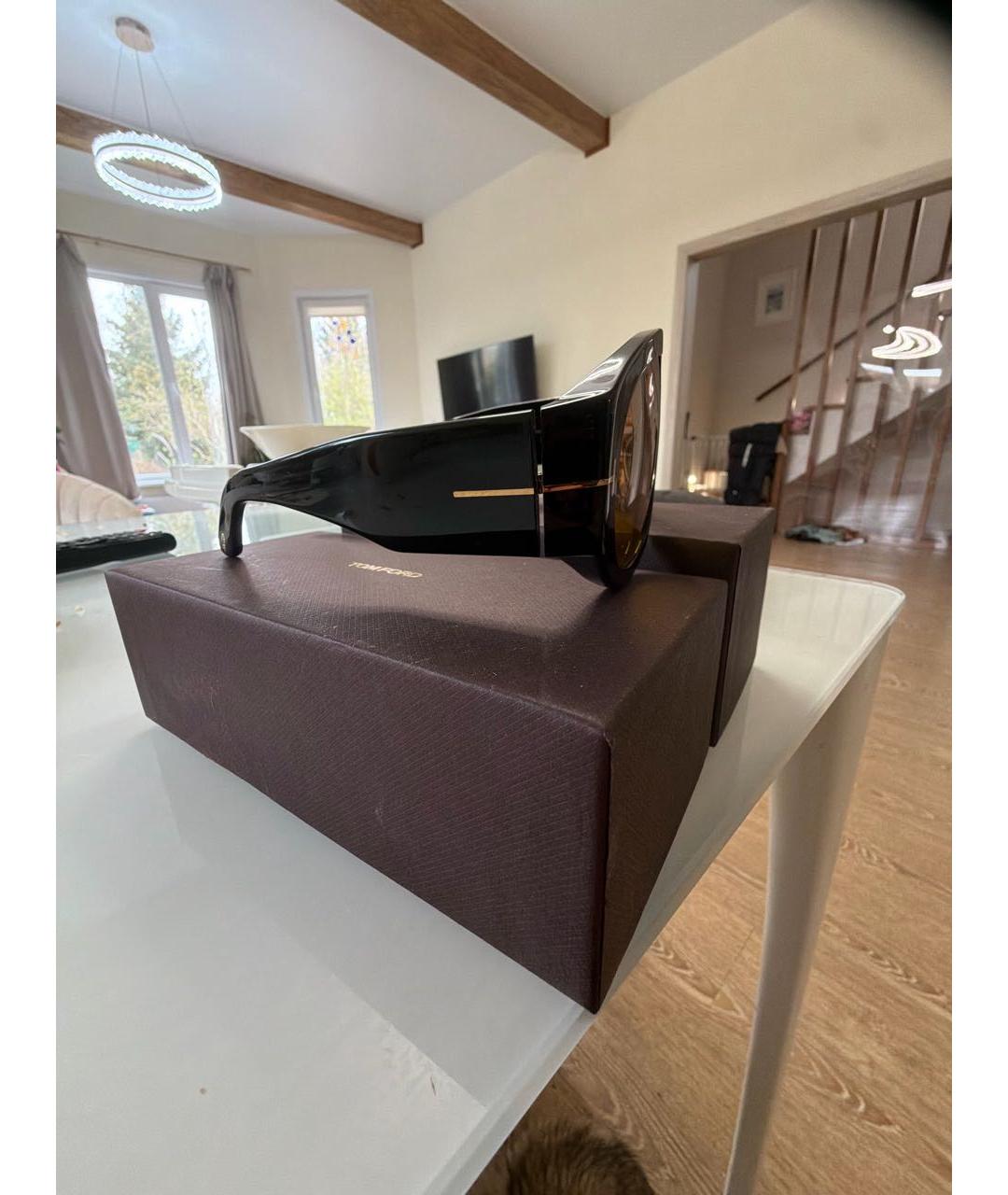 TOM FORD Коричневые пластиковые солнцезащитные очки, фото 2