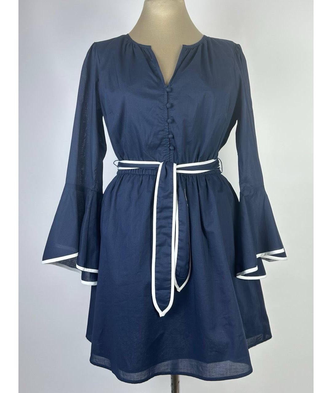 MICHAEL MICHAEL KORS Темно-синее хлопковое повседневное платье, фото 9