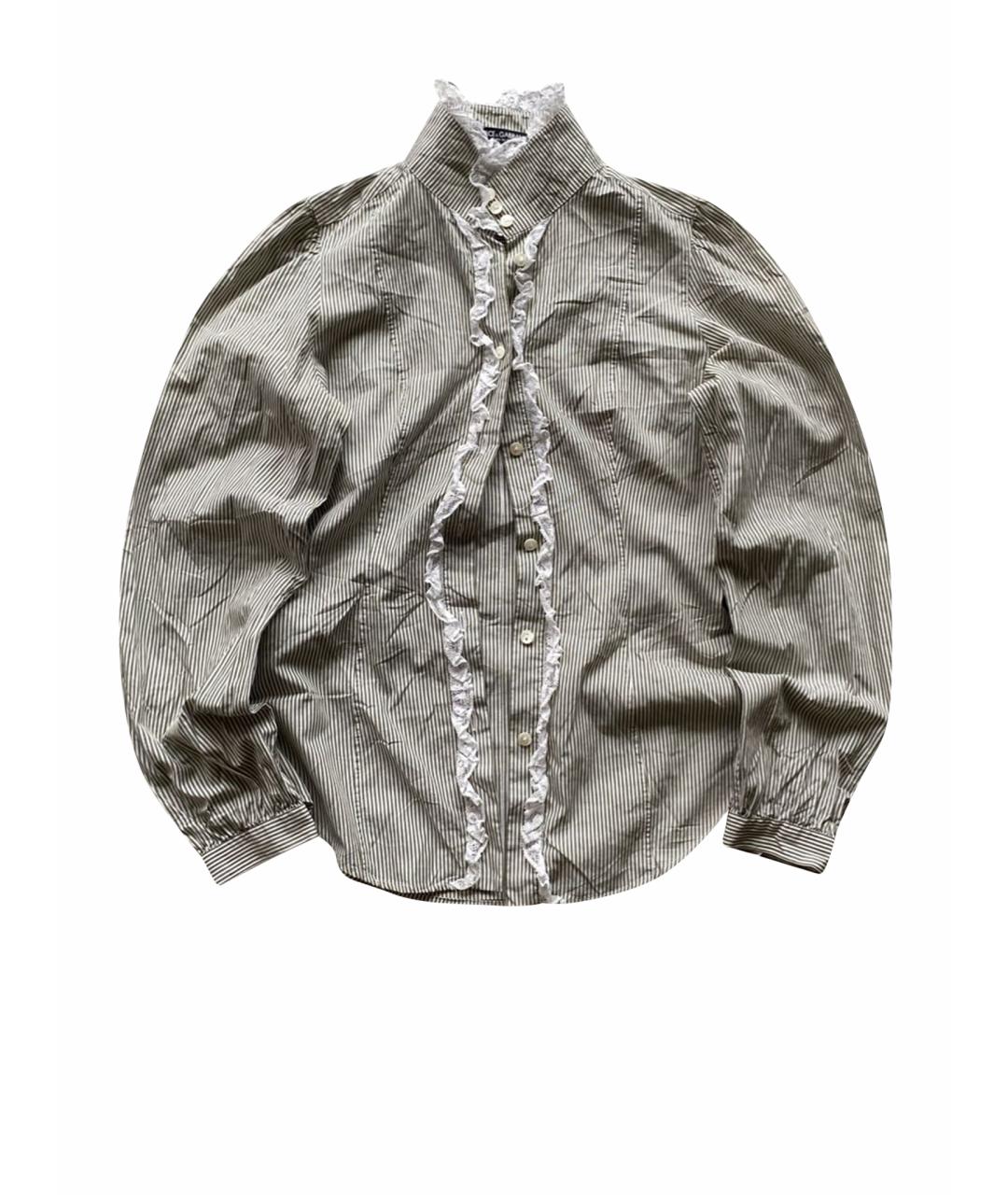 DOLCE&GABBANA Зеленая хлопковая рубашка, фото 1