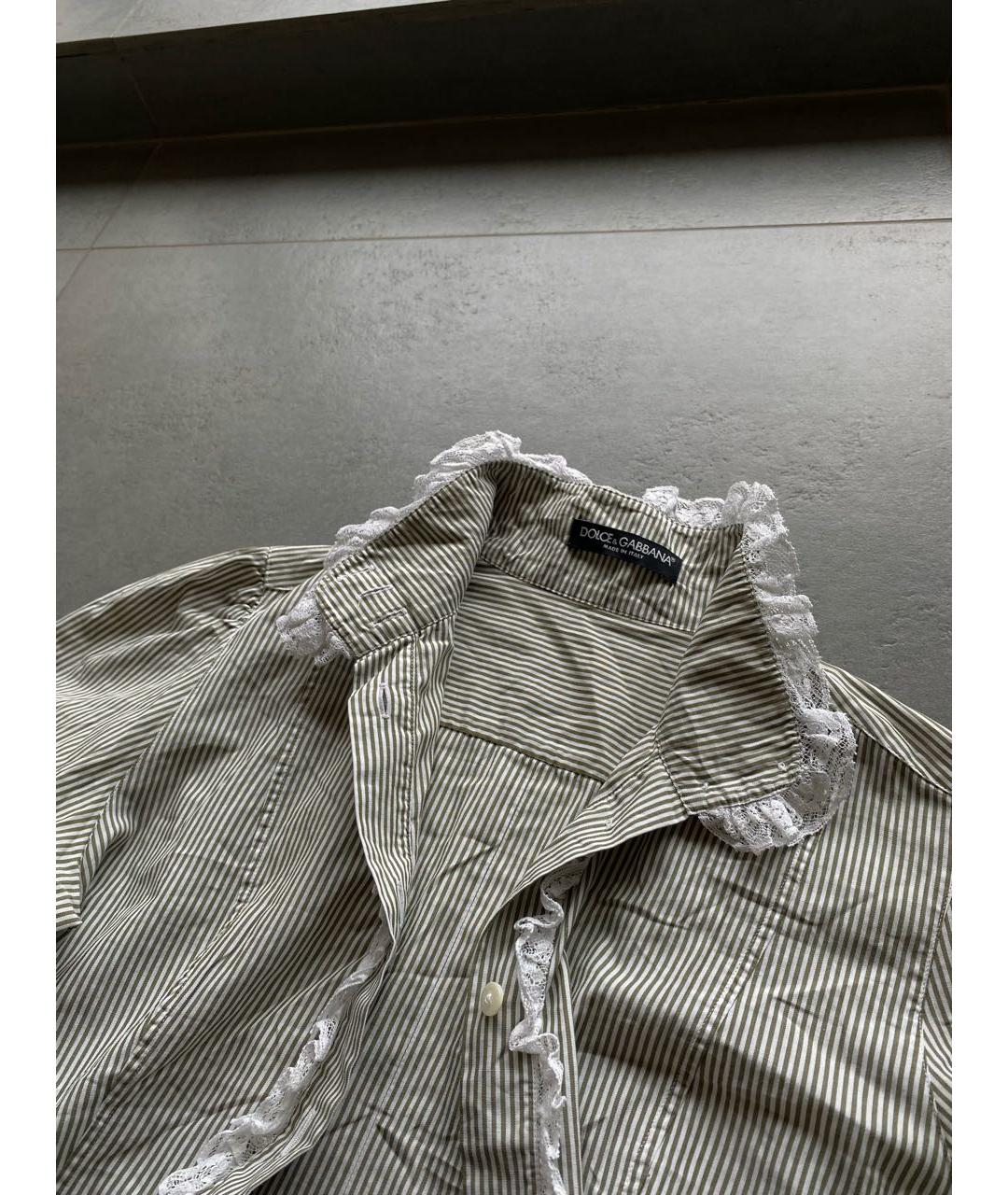 DOLCE&GABBANA Зеленая хлопковая рубашка, фото 3