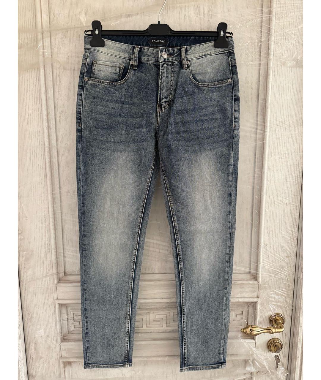 TOM FORD Синие хлопковые джинсы скинни, фото 5