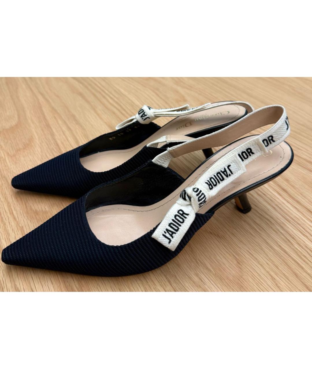 CHRISTIAN DIOR Черные текстильные туфли, фото 5