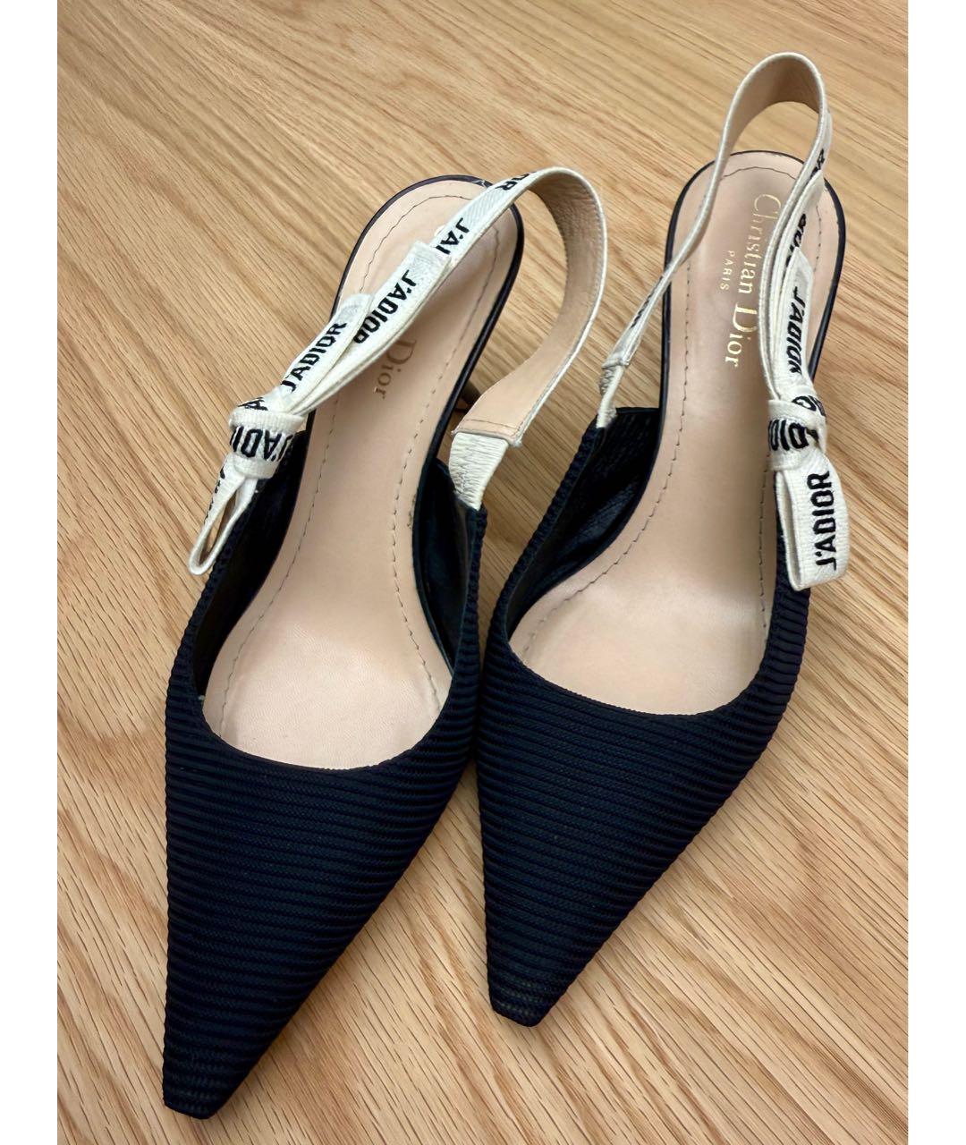 CHRISTIAN DIOR Черные текстильные туфли, фото 3