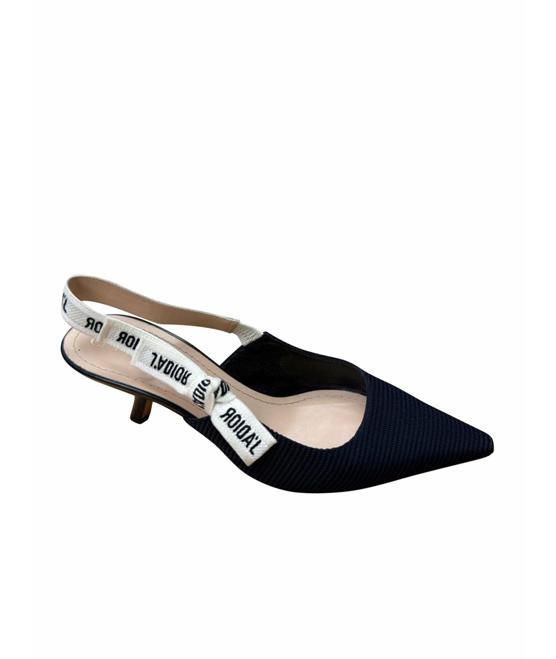 CHRISTIAN DIOR Черные текстильные туфли, фото 1