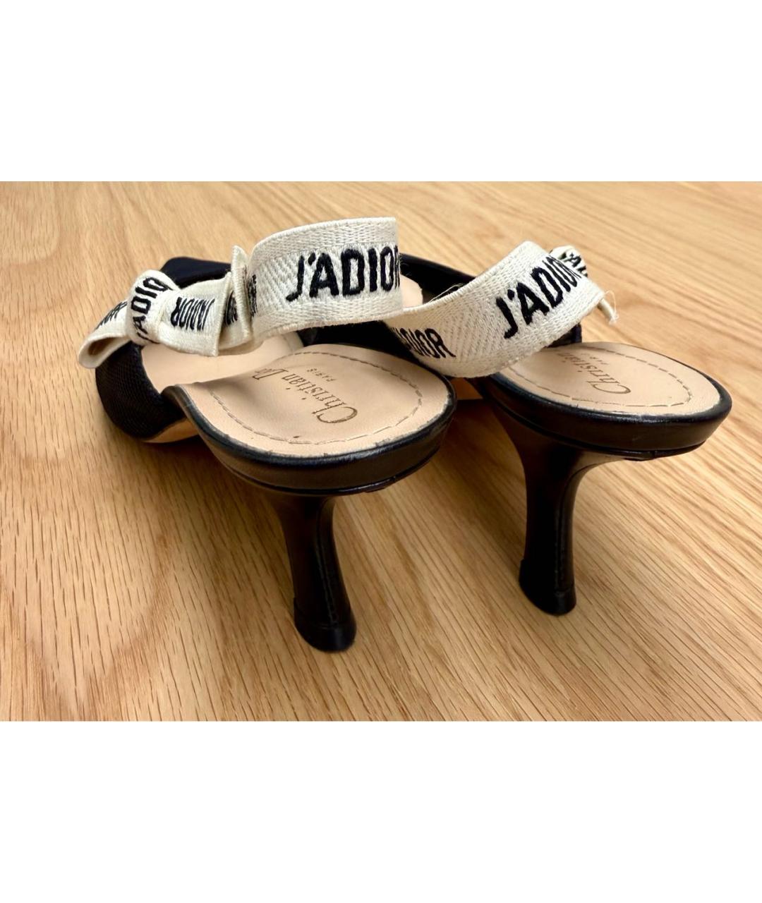 CHRISTIAN DIOR Черные текстильные туфли, фото 4