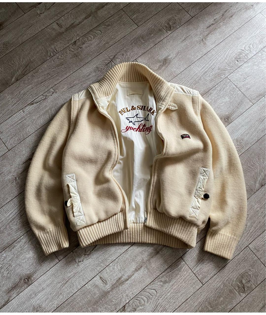 PAUL & SHARK Бежевая шерстяная куртка, фото 5