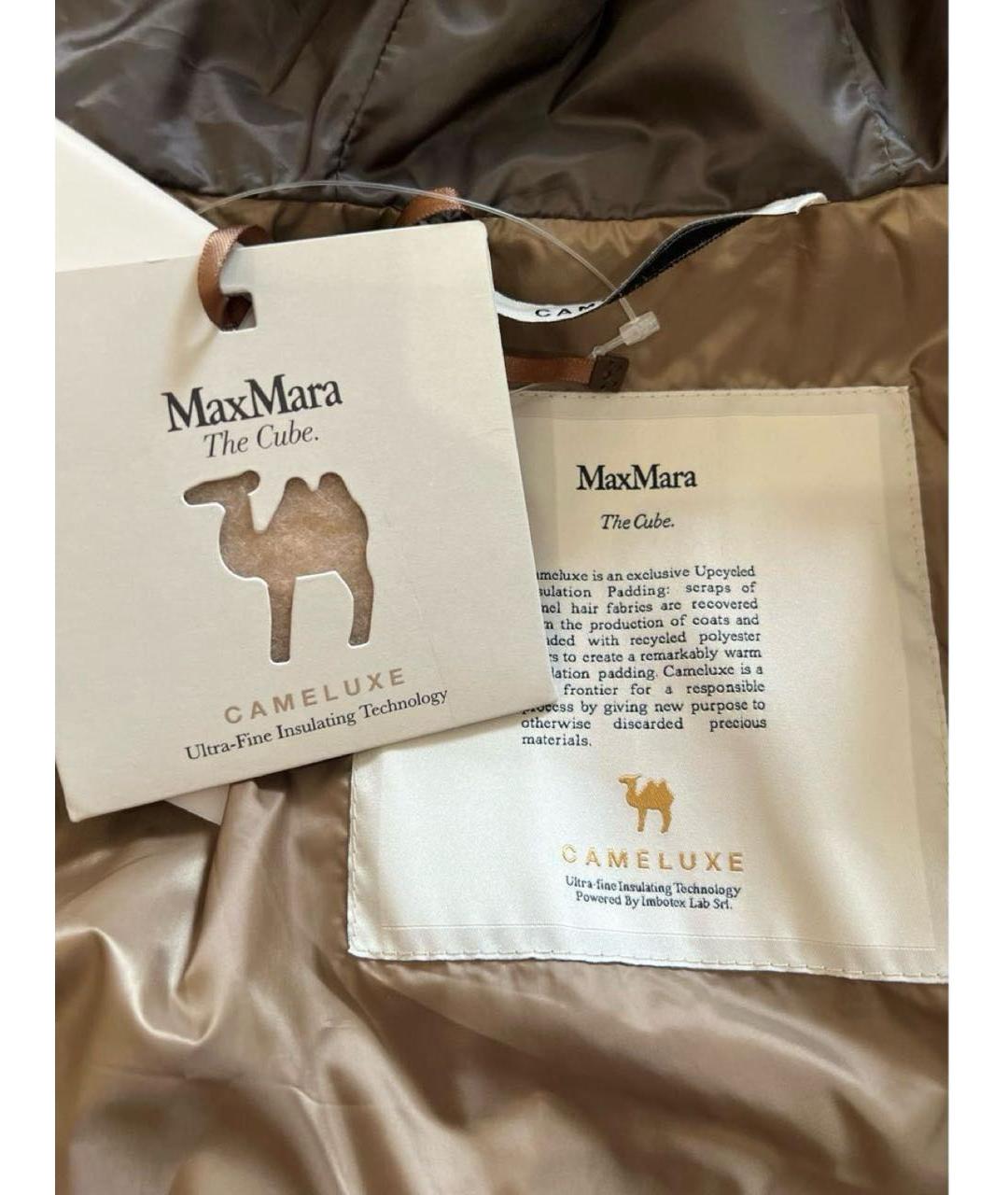 MAX MARA Коричневая полиэстеровая куртка, фото 7