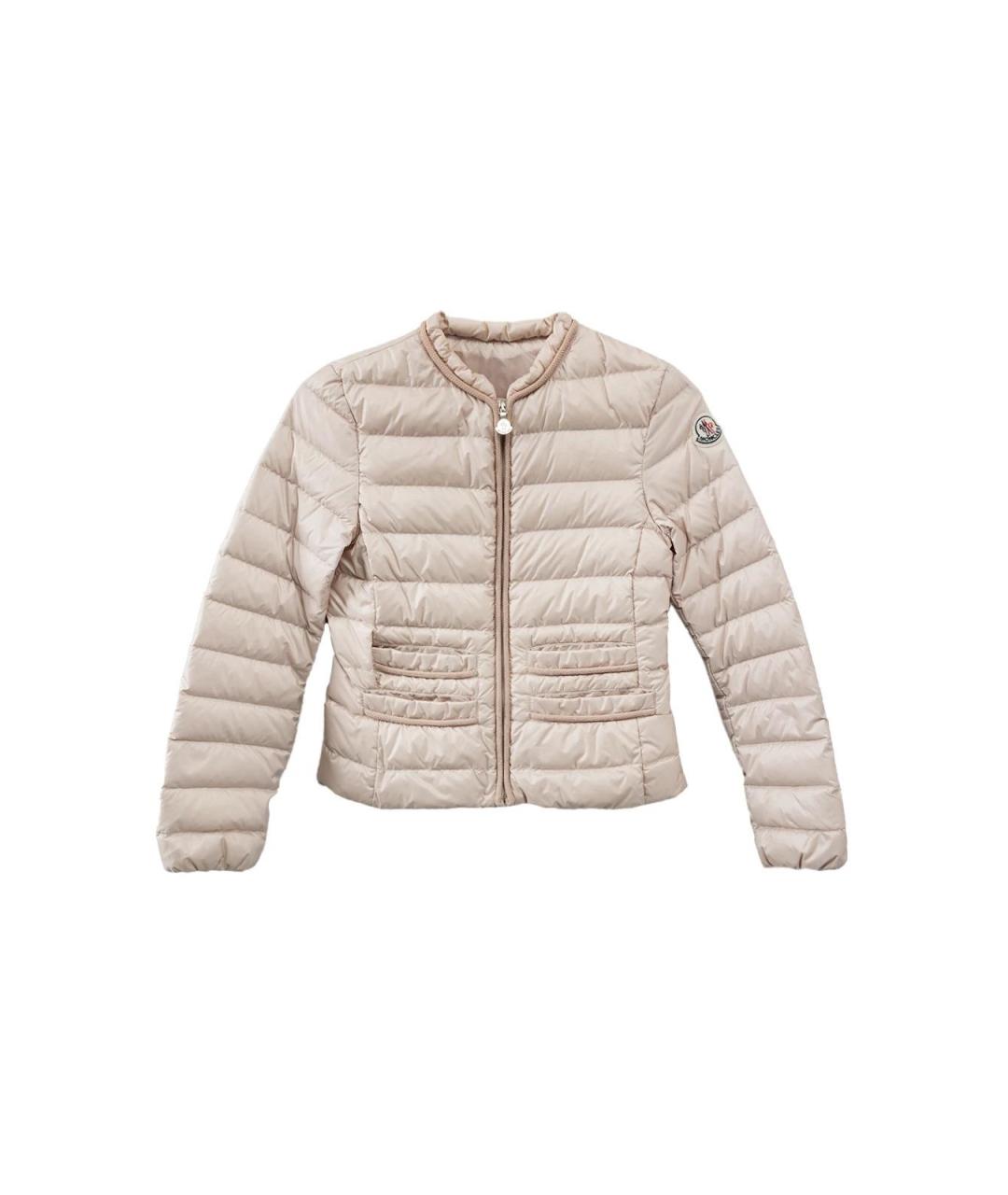 MONCLER Розовая полиэстеровая куртка, фото 4