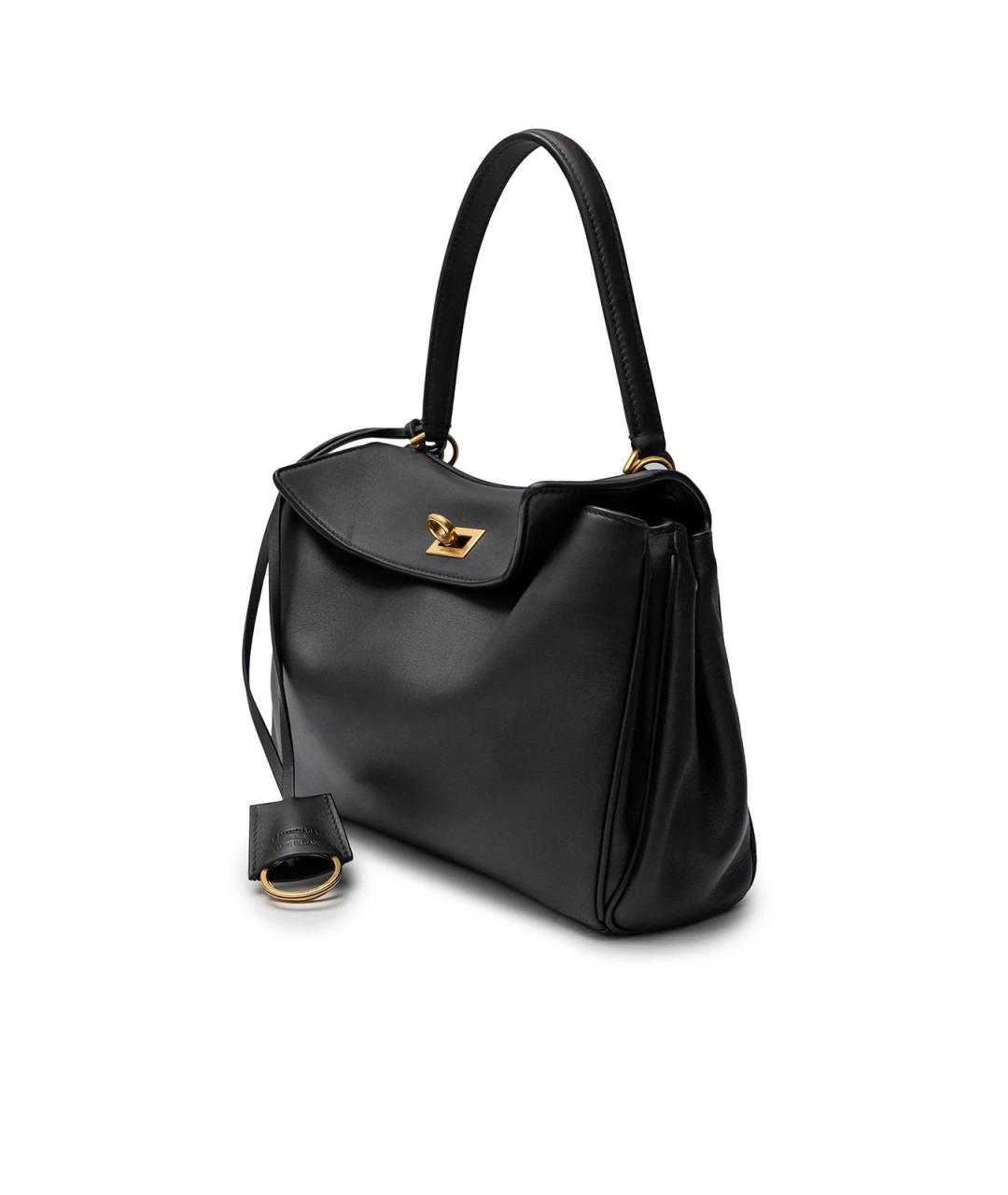 BALENCIAGA Черная кожаная сумка тоут, фото 2