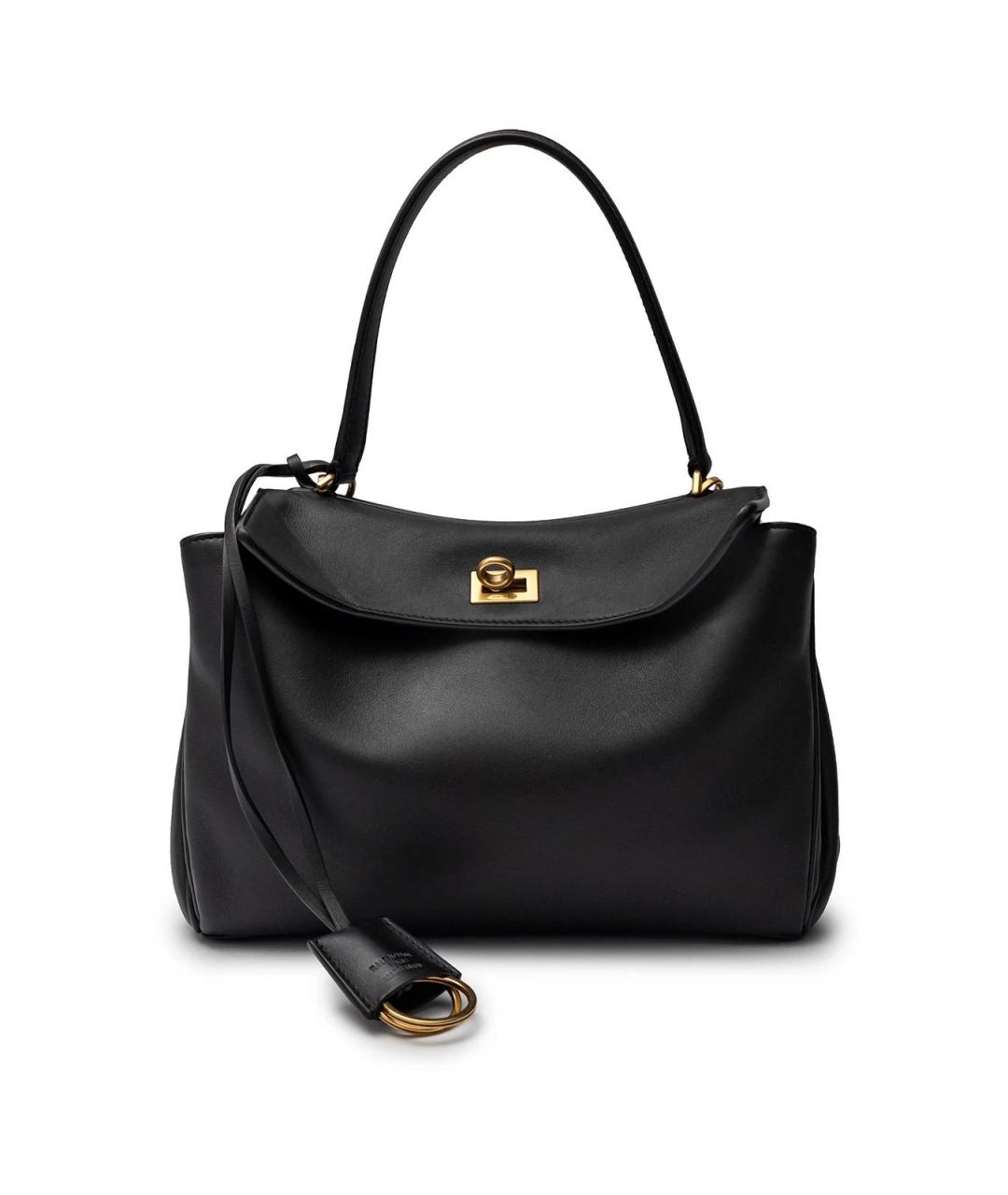 BALENCIAGA Черная кожаная сумка тоут, фото 6