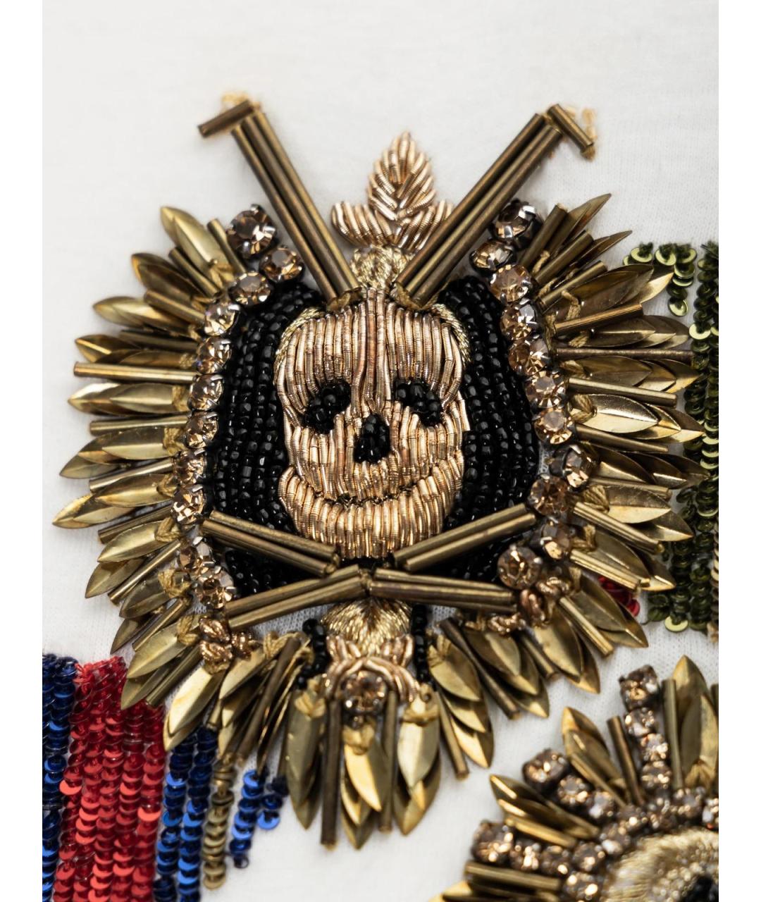 ALEXANDER MCQUEEN Белая хлопковая футболка, фото 3