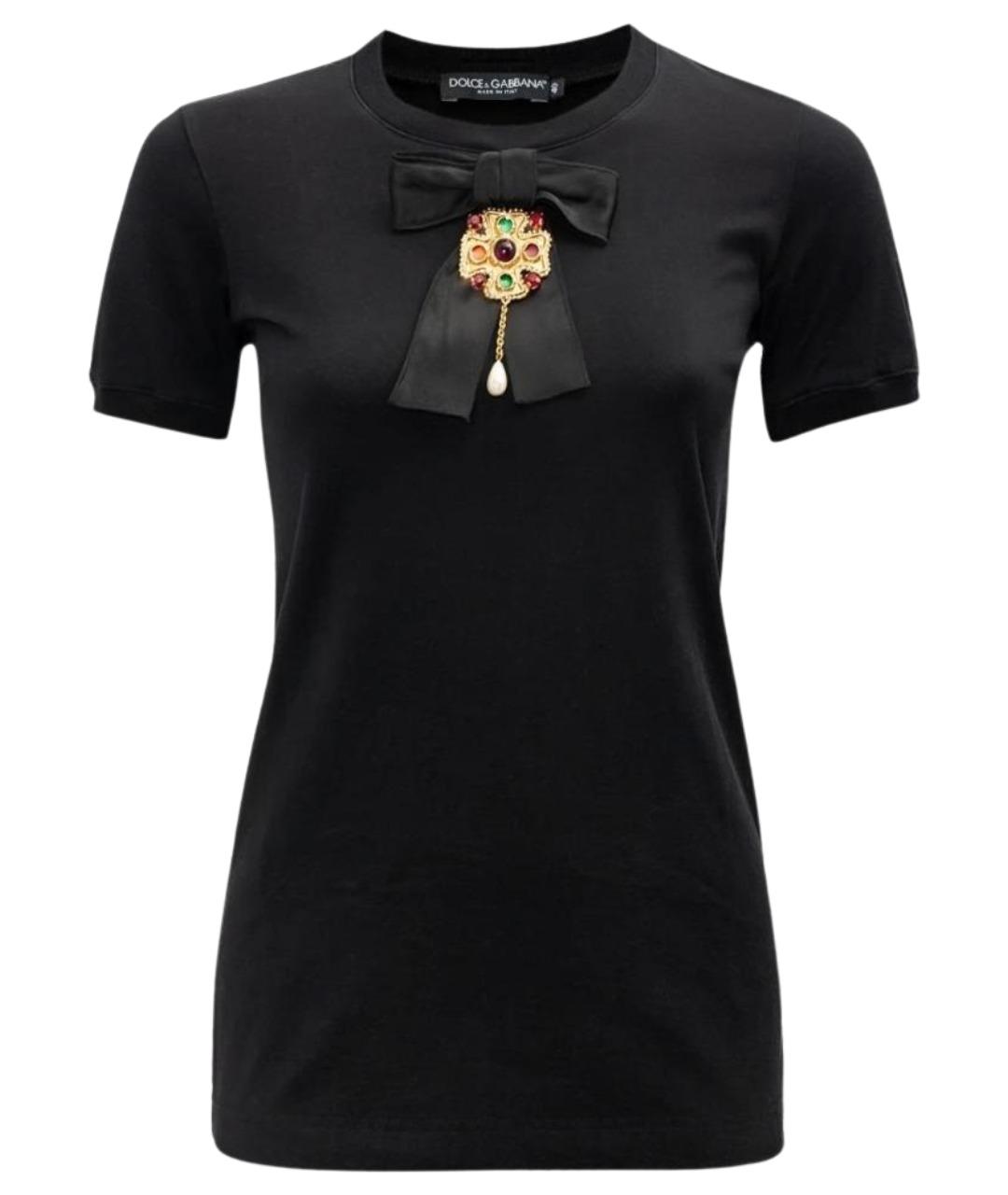 DOLCE&GABBANA Черная хлопковая футболка, фото 1