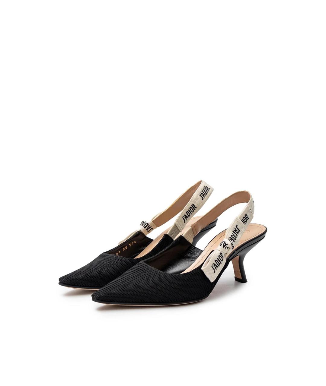 CHRISTIAN DIOR Черные текстильные туфли, фото 5