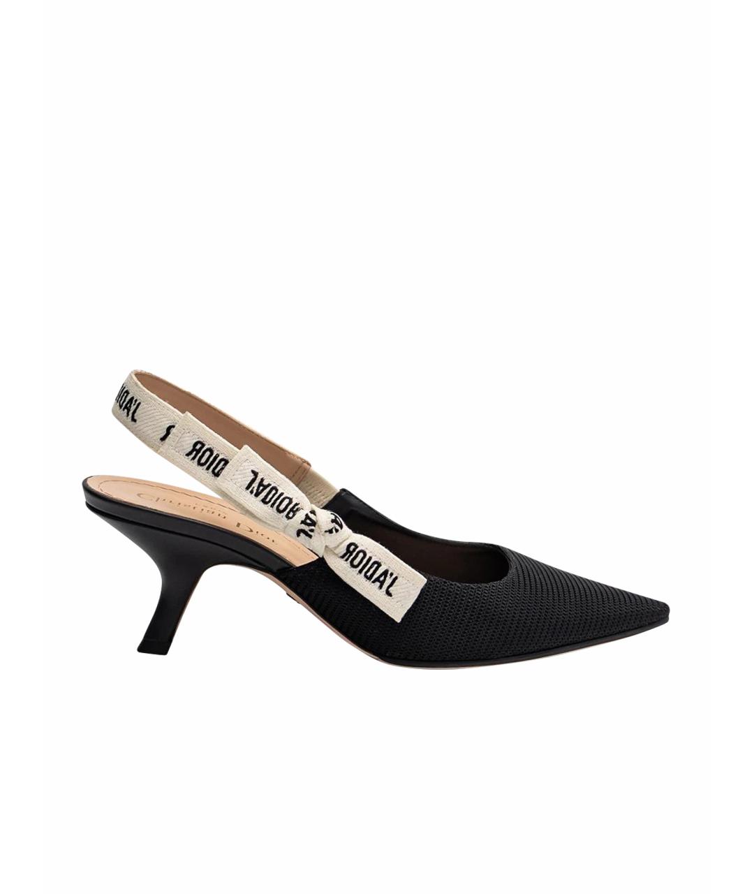 CHRISTIAN DIOR Черные текстильные туфли, фото 1