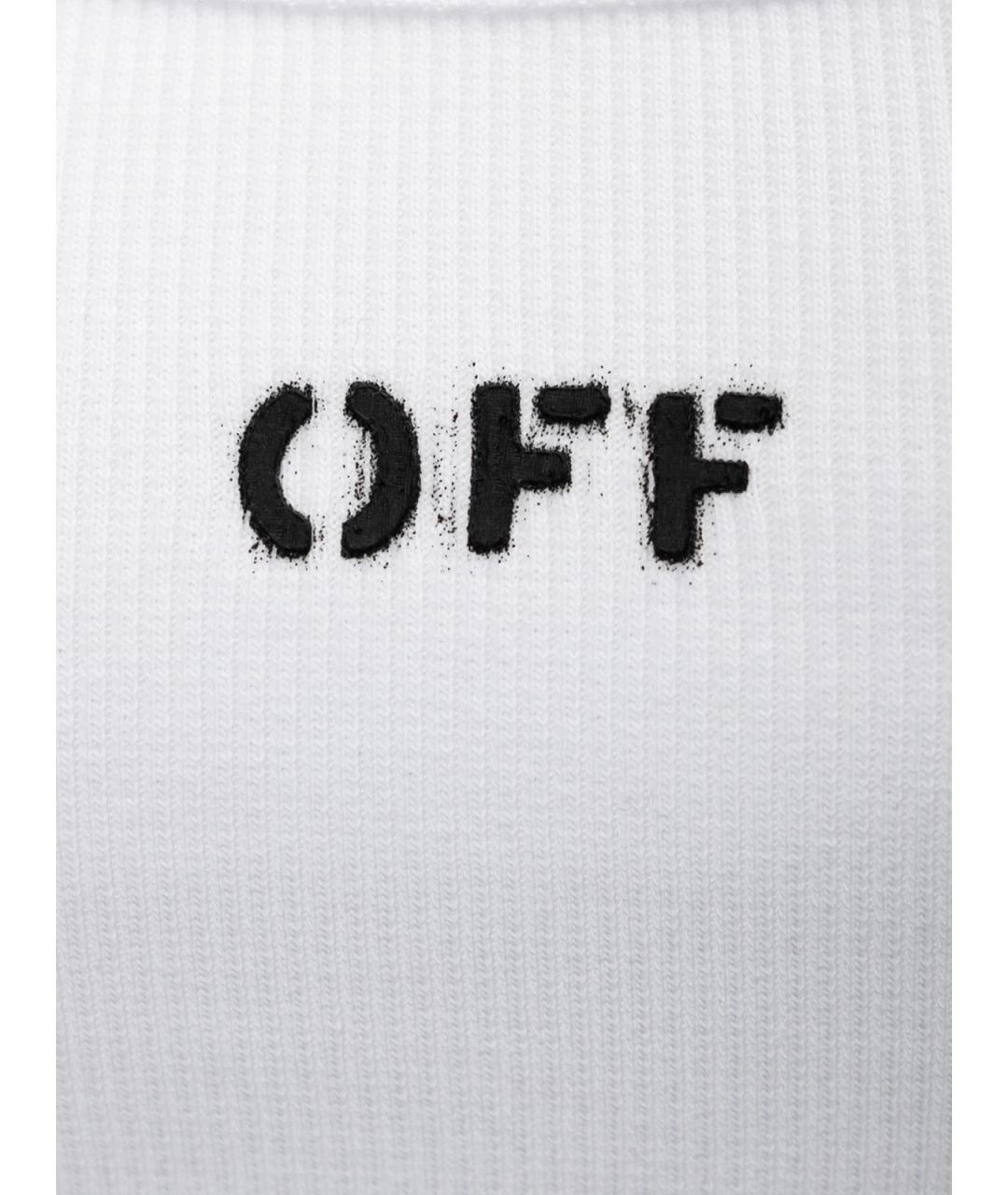 OFF-WHITE Белая хлопковая футболка, фото 3