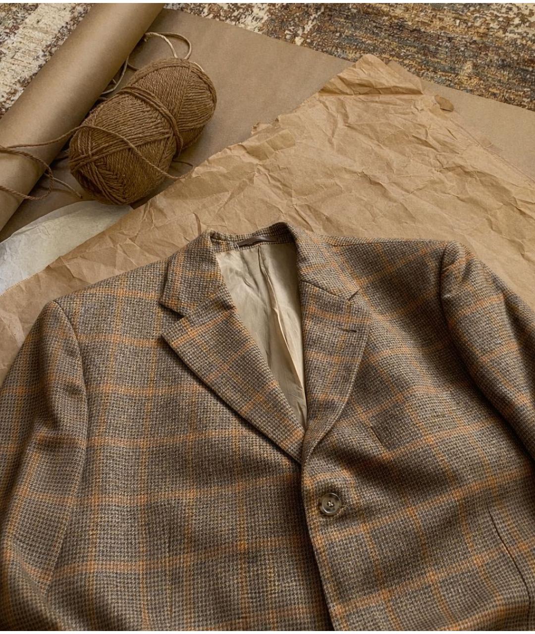 LORO PIANA Коричневый шерстяной пиджак, фото 4