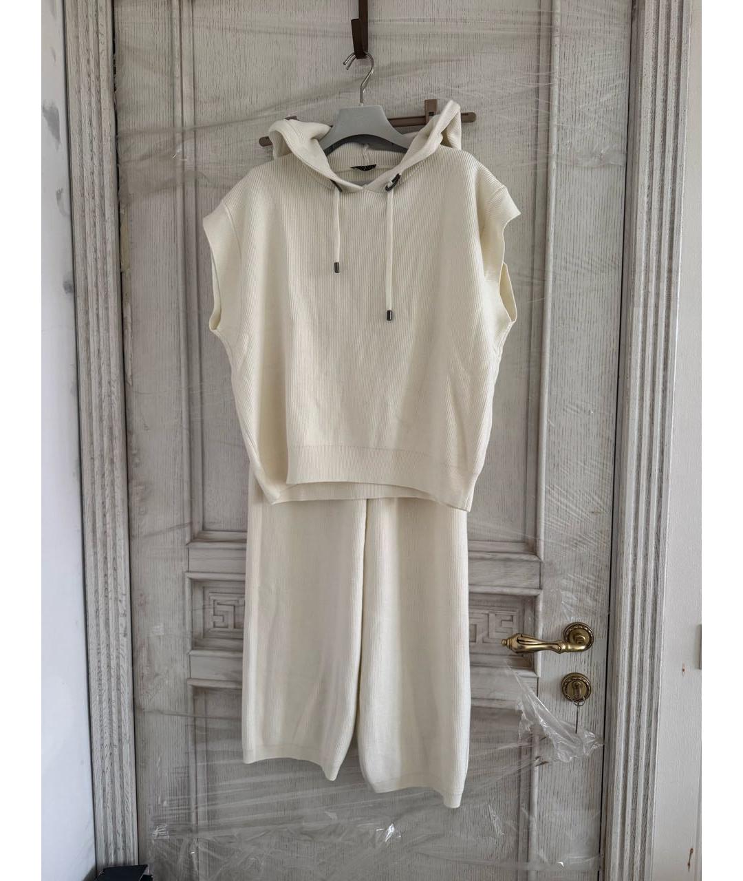 BRUNELLO CUCINELLI Белый кашемировый костюм с брюками, фото 9