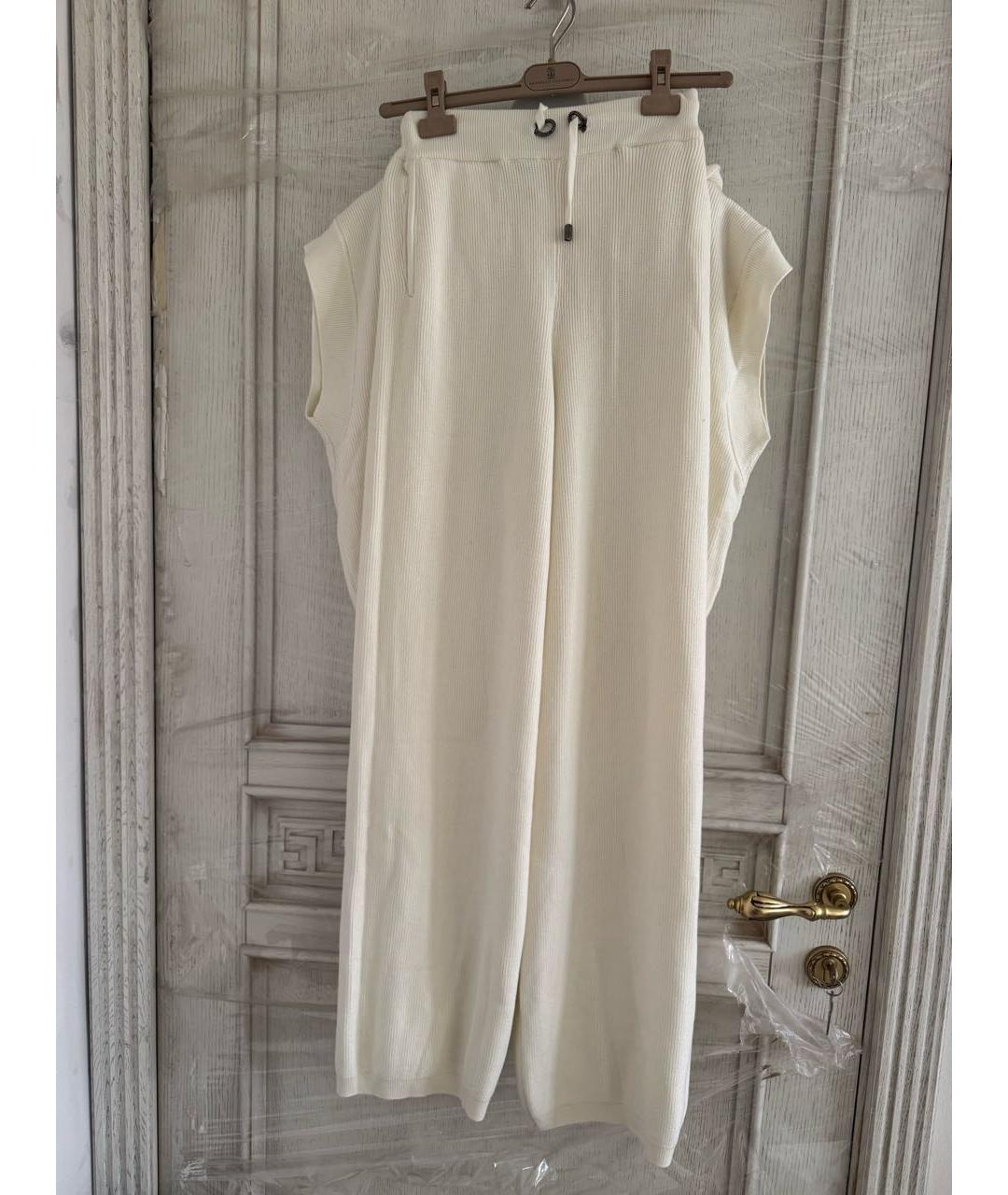 BRUNELLO CUCINELLI Белый кашемировый костюм с брюками, фото 3