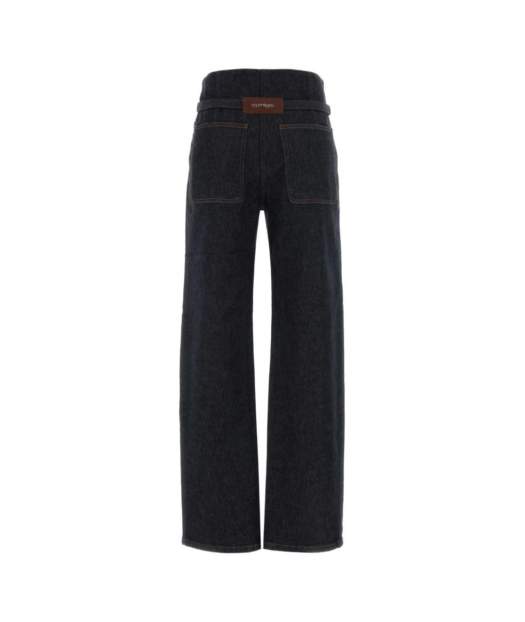 COURREGES Синие хлопковые прямые джинсы, фото 2