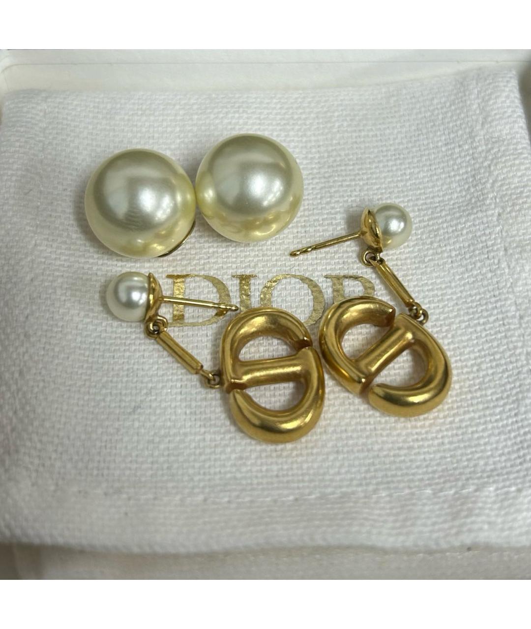 CHRISTIAN DIOR Золотые серьги, фото 4