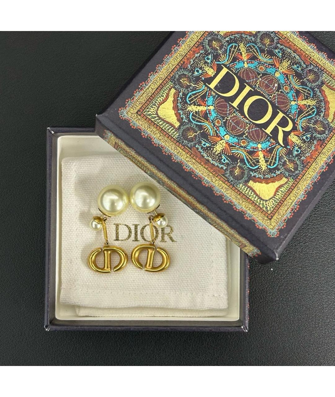 CHRISTIAN DIOR Золотые серьги, фото 2