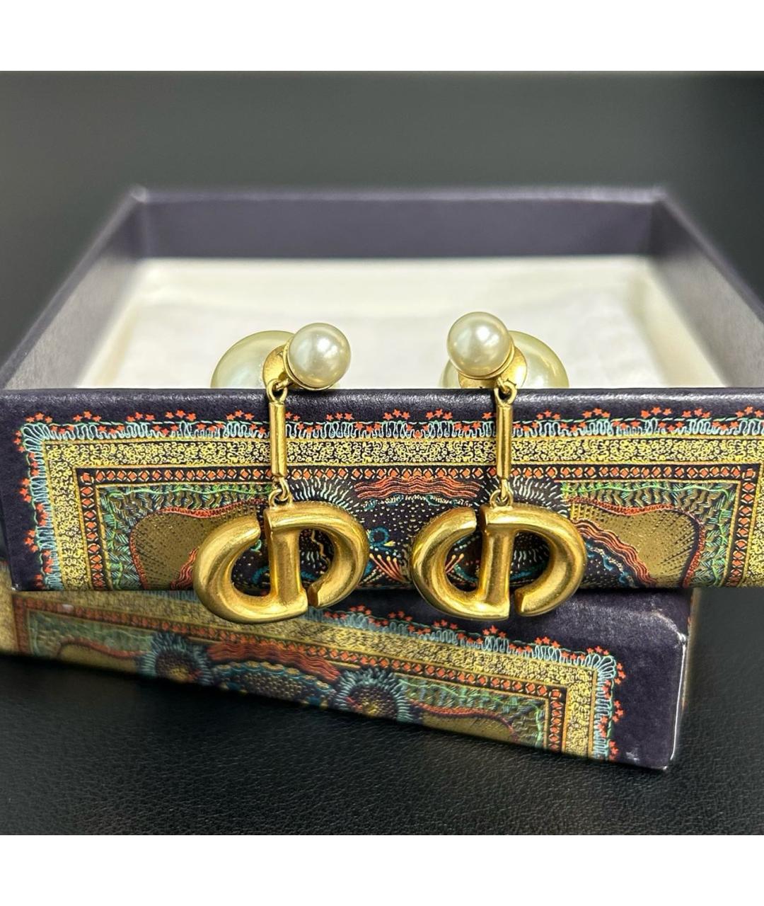 CHRISTIAN DIOR Золотые серьги, фото 3