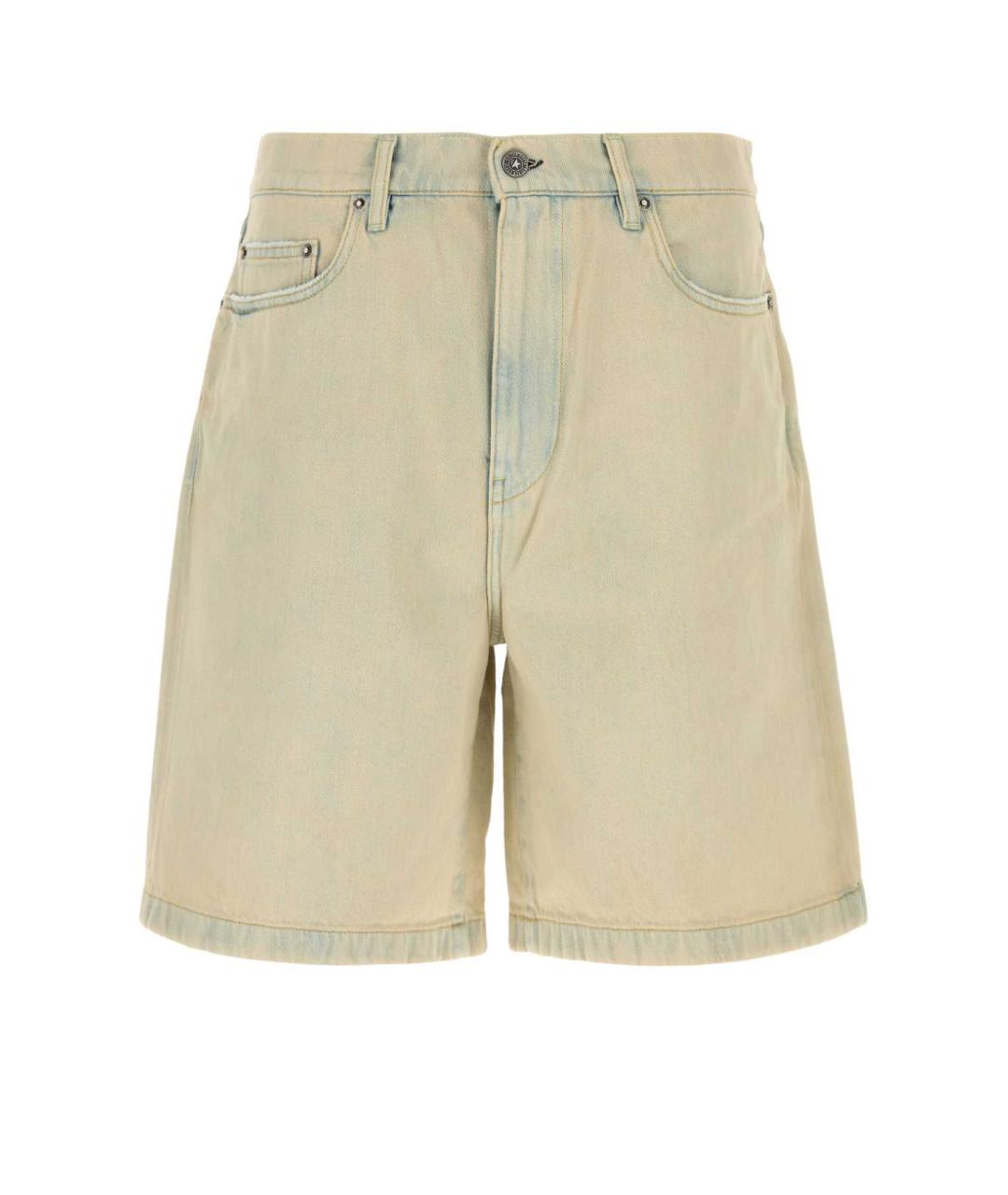 GOLDEN GOOSE DELUXE BRAND Бежевые хлопковые шорты, фото 1