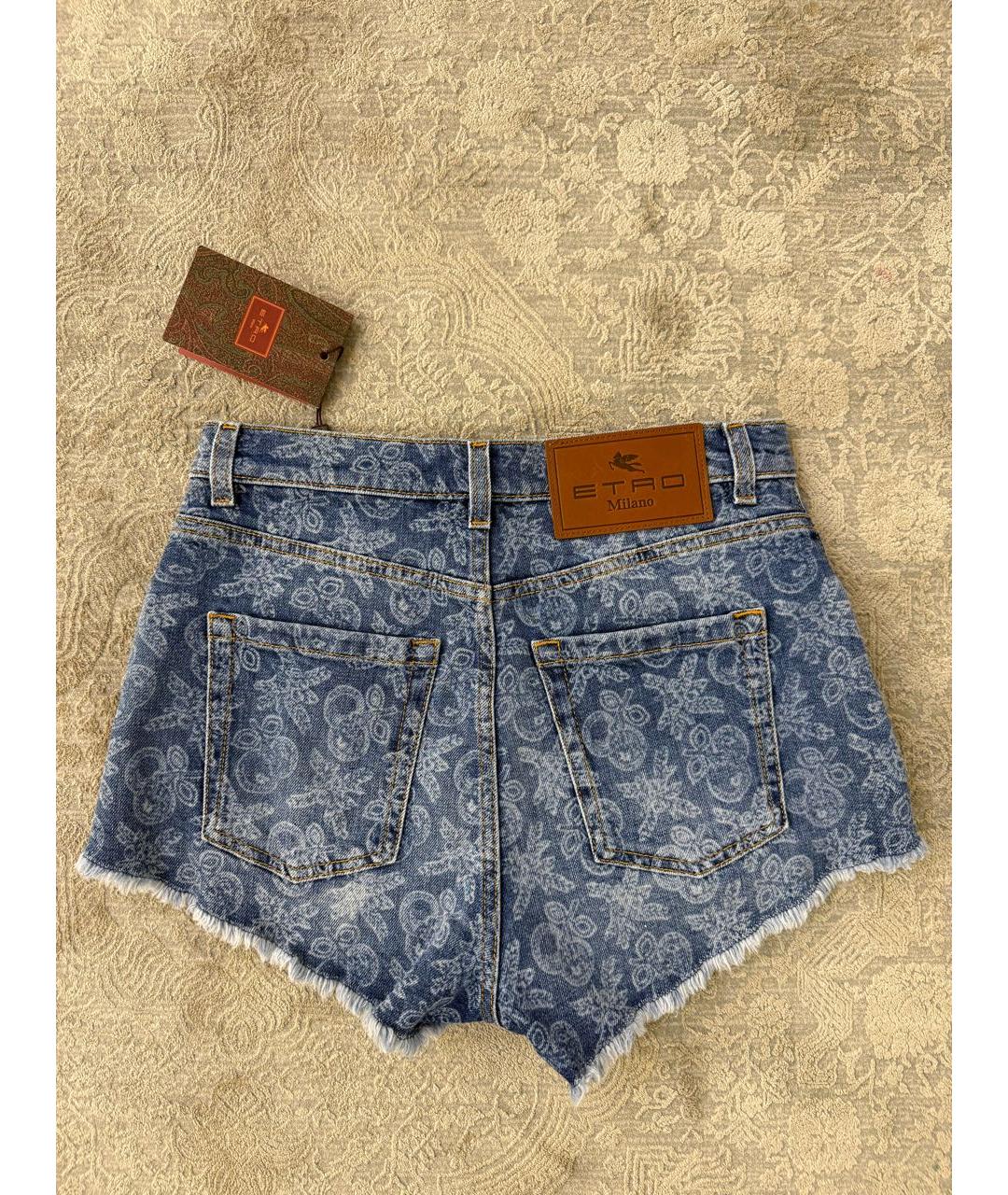 ETRO Голубые хлопковые шорты, фото 3
