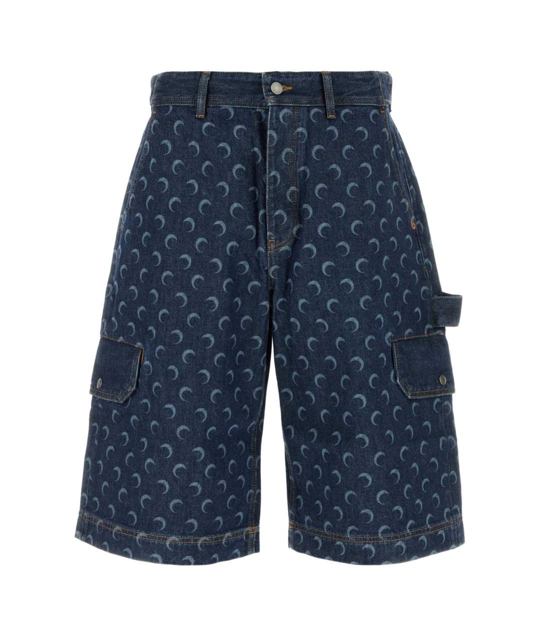 MARINE SERRE Синие хлопковые шорты, фото 1