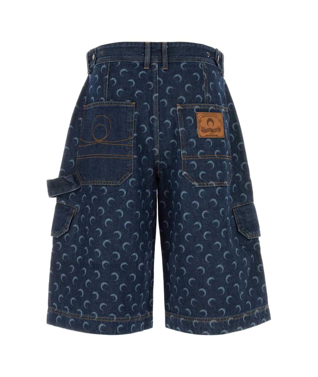 MARINE SERRE Синие хлопковые шорты, фото 2