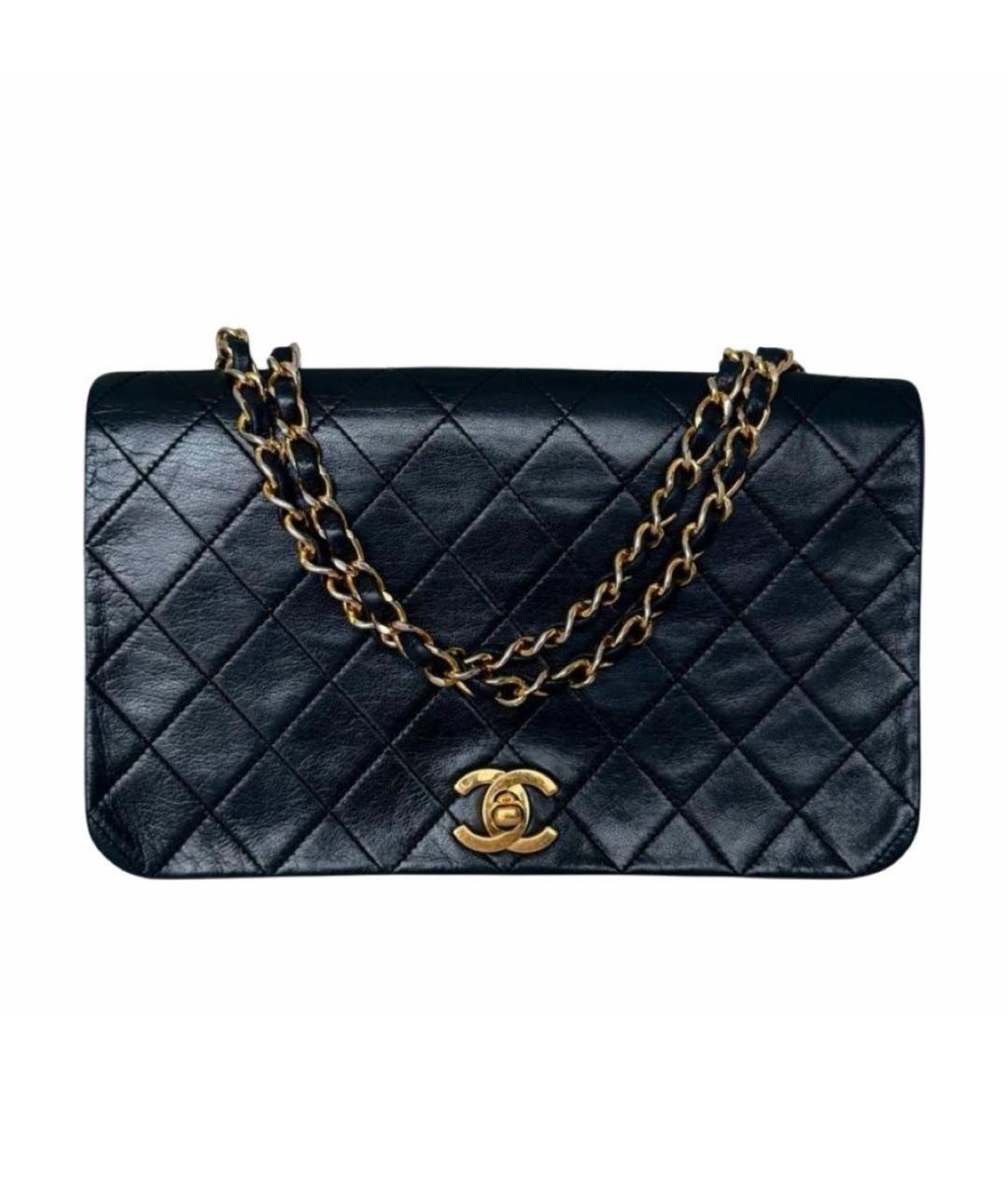 CHANEL Черная кожаная сумка через плечо, фото 8