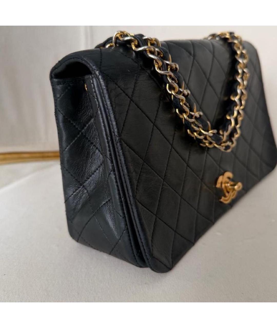 CHANEL Черная кожаная сумка через плечо, фото 6