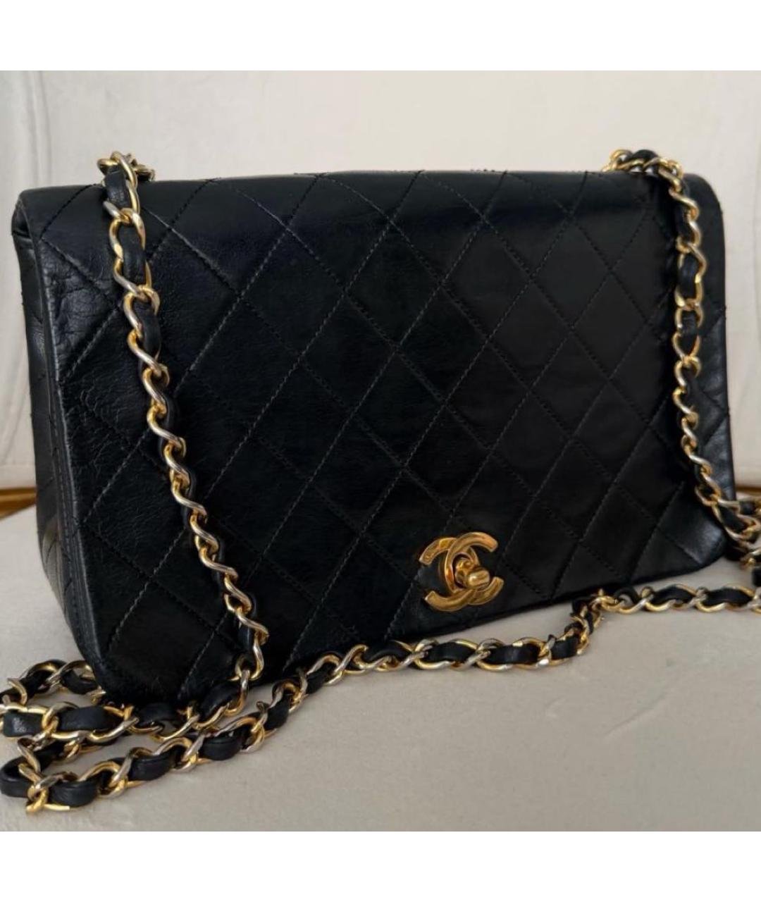CHANEL Черная кожаная сумка через плечо, фото 5
