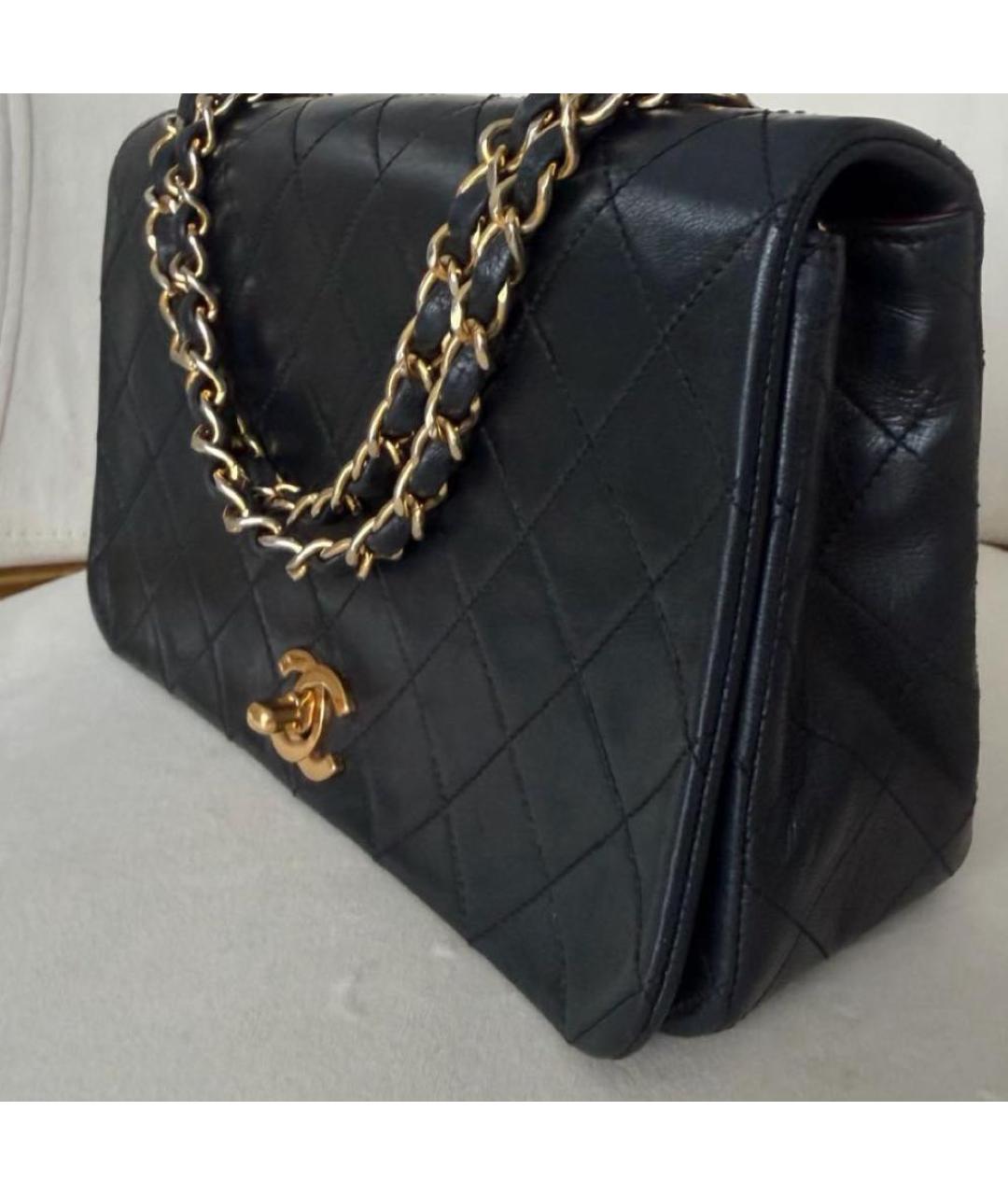 CHANEL Черная кожаная сумка через плечо, фото 7