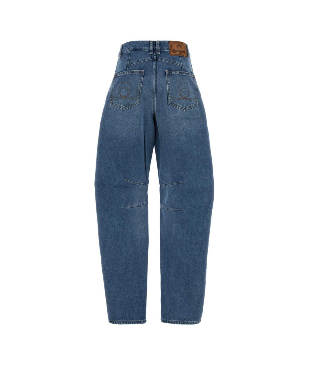 MARINE SERRE Синие хлопковые прямые джинсы, фото 2