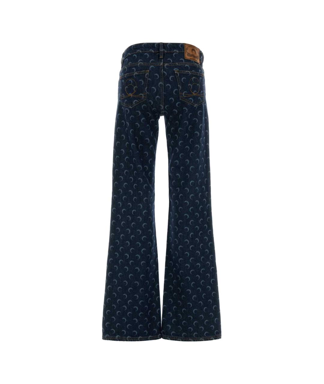 MARINE SERRE Синие хлопковые прямые джинсы, фото 2