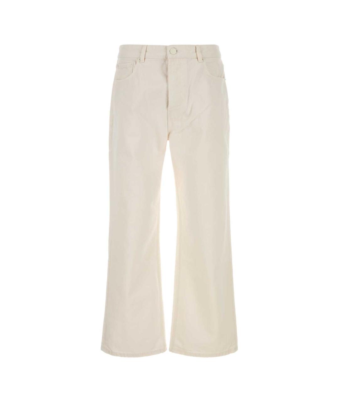 Ami Paris Белые хлопковые прямые джинсы, фото 1