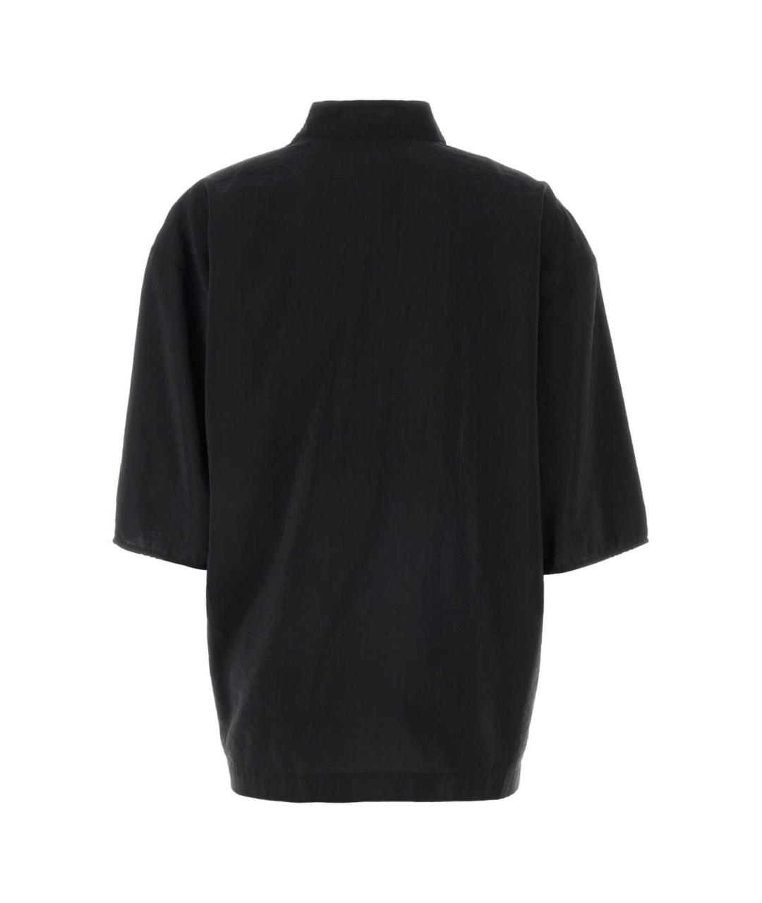 LEMAIRE Черная шелковая футболка, фото 2