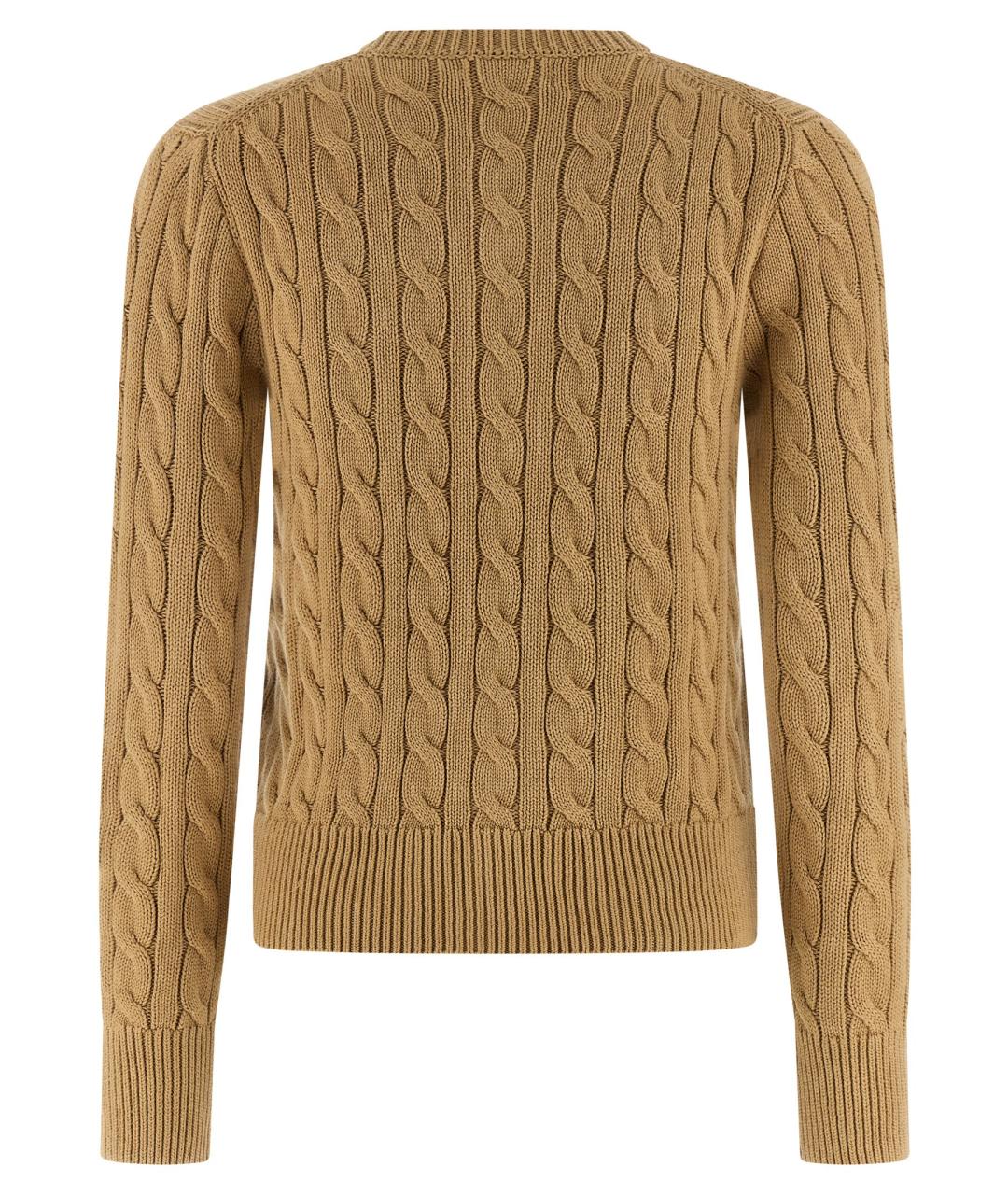 POLO RALPH LAUREN Коричневый хлопковый кардиган, фото 2