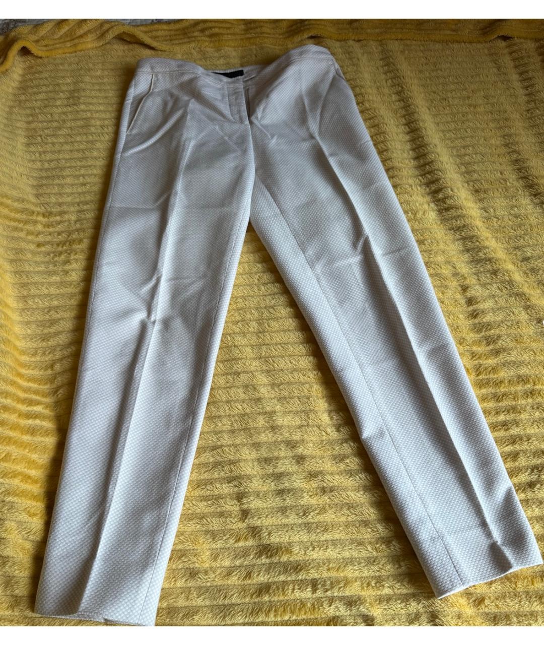 FABIANA FILIPPI Бежевые хлопковые прямые брюки, фото 2